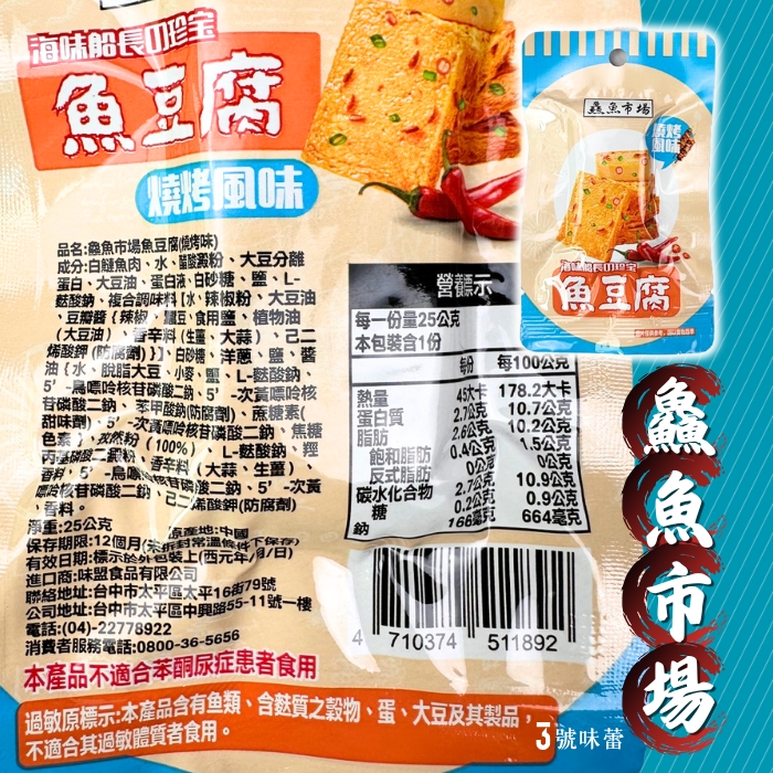 鱻魚市場(虎皮魚蛋.魚豆腐.虎皮魚排.蟹肉棒.炸椒金針菇.香辣杏鮑菇)